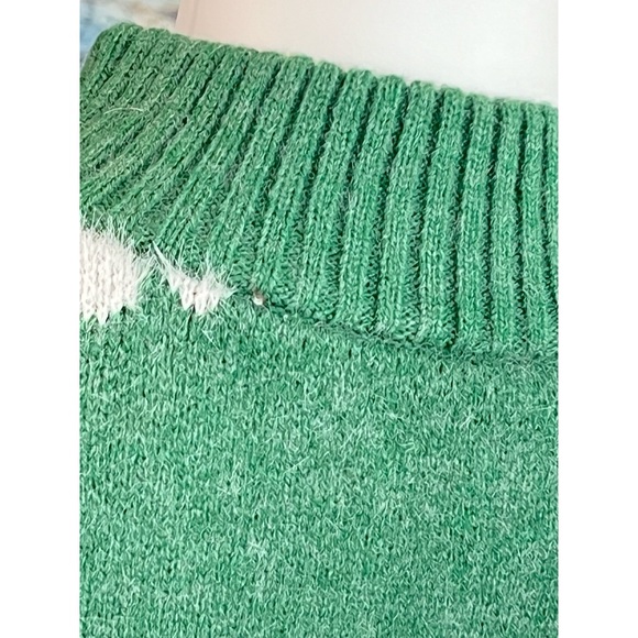 Gorgeous green half zip floral sweater S M L - Picture 8 of 8